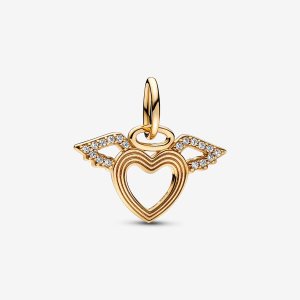 Pandora Angel Wings Baumeln Gold | XPDHGJ-045