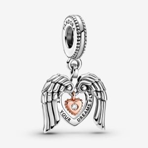 Pandora Club 2021 Angel Wings Baumeln Two-tone | APLZET-528