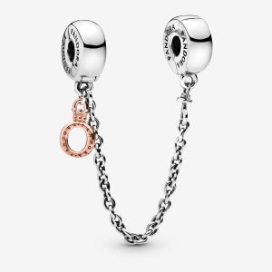 Pandora Dangling Crown O Safety Two-tone | YRHGSU-935