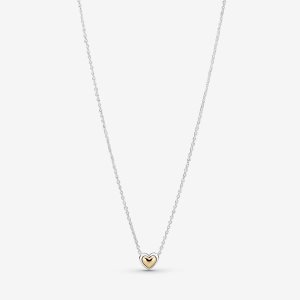 Pandora Domed Golden Collier Anhänger Two-tone | BWVENF-594