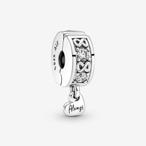 Pandora Family Always Pave Clip Klammern Silber | GCLVFJ-876