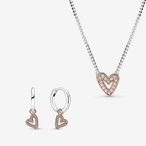 Pandora Freehand Halsketten- Und Ohrring-sets Mehrfarbig | IXQRHO-126