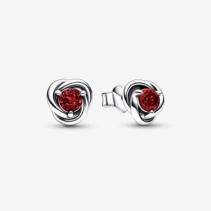 Pandora January Red Eternity Circle Zucht Silber | GXTNLA-794