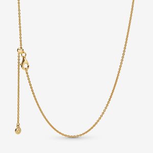 Pandora Klassische Cable Charms Gold | BQXWCR-035