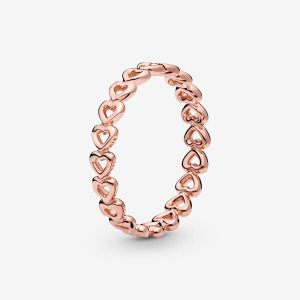 Pandora Linked Love in Band Rosa Gold | ZNSLMG-259