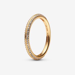 Pandora ME Pave Band Gold | TCJBYQ-985