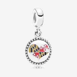 Pandora Maryland Flag Baumeln Silber | IXDYMP-567