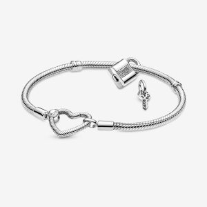 Pandora Moments Padlock & Gift Charms Silber | HYJXNO-347