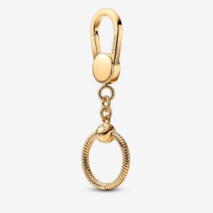 Pandora Moments Small Bag Holder Charms Gold | RHZKFT-629