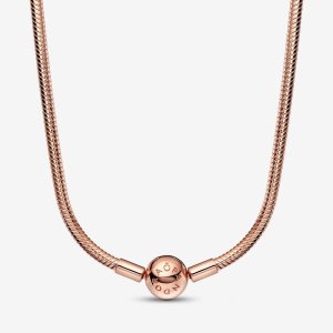 Pandora Moments Snake Charms Rosa Gold | QEZMRT-730