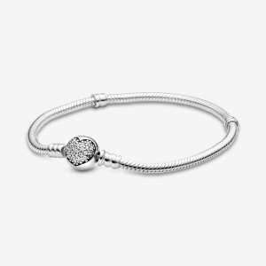 Pandora Moments Sparkling Clasp Snake Charms Silber | DCQIAS-638