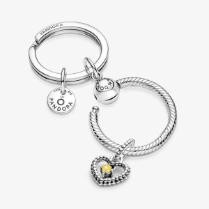 Pandora November Birthday Key Holder Charms Mehrfarbig | HEZQPB-361