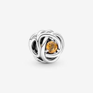 Pandora November Honey Eternity Circle Charms Silber | GIAWLR-489