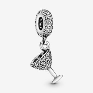 Pandora Pave Cocktail Glass Baumeln Silber | WPKZYH-987