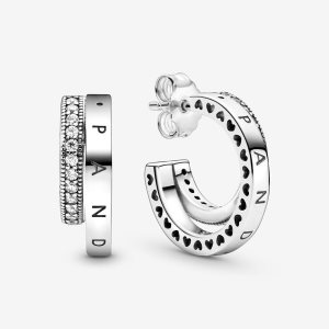 Pandora Pave Double Band Silber | OVJKIW-745