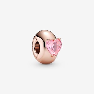 Pandora Pink Clip Klammern Rosa Gold | VQWKIN-620