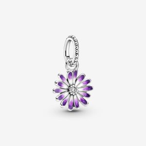 Pandora Purple Daisy Baumeln Silber | WJHOXC-203