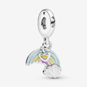 Pandora Rainbow Cloud Baumeln Silber | DKABGO-654