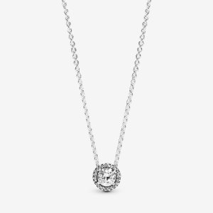 Pandora Round Sparkle Kette Silber | INTVML-905