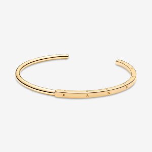 Pandora Signature I-D Open Armreifen Gold | LMARTI-394