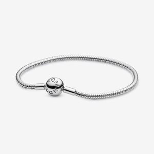 Pandora Smooth Clasp Charms Silber | LCBSWH-192