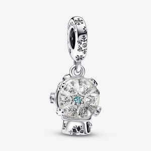 Pandora Snowflake Snow Globe Baumeln Silber | AJONBM-926