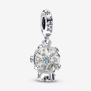 Pandora Snowflake Snow Globe Baumeln Silber | VZUPCR-154