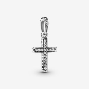 Pandora Sparkling Cross Anhänger Silber | LIPFAY-915