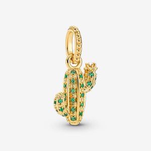 Pandora Sparkling Desert Cactus Anhänger Gold | CXWIOS-573