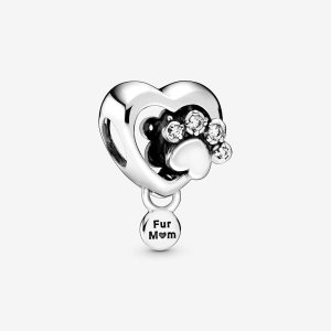 Pandora Sparkling Paw Print & Charms Silber | FHDKCW-384