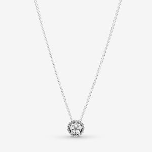 Pandora Sparkling Snowflake Collier Anhänger Silber | DYMKOC-071