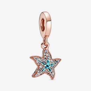 Pandora Sparkling Starfish Baumeln Rosa Gold | FZURHS-964