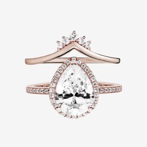 Pandora Teardrop Wishbone Stacking Ring-sets Mehrfarbig | IRVFHE-391